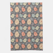 Rustieke Paaskeuken Handdoek – Donker Pastel Ei (Verticaal)