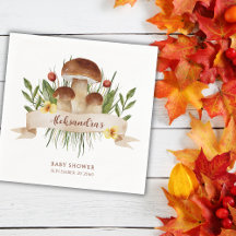 Rustieke Paddenstoel Bos Herfst Baby Shower