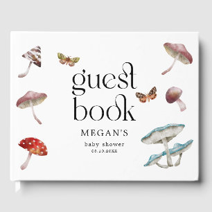 Rustieke paddenstoel Enchanted Baby shower Gastenboek