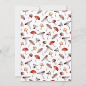 Rustieke paddenstoel mot bruiloft de datum opslaan save the date (Achterkant)