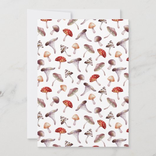 Rustieke paddenstoel mot bruiloft de datum opslaan save the date (Achterkant)