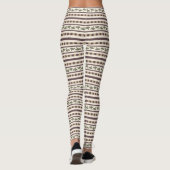 Rustieke paddenstoelenstreeppatroon leggings (Achterkant)