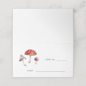 Rustieke Paddestoel Bruiloft Tafel Nummer Plaats K Plaatskaartje (Buitenkant ongevouwen)