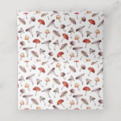 Rustieke Paddestoel Bruiloft Tafel Nummer Plaats K Plaatskaartje (Binnenkant ongevouwen)