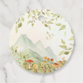 Rustieke Paddestoelen & Groen Dank u Woodland Bedankjes Labels (Achterkant)