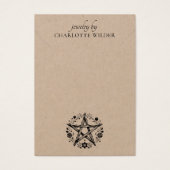 Rustieke Pagan Kraft Sieraden Ketting Display Kaar Visitekaartje (Voorkant)