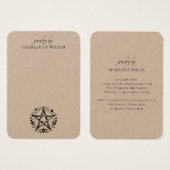 Rustieke Pagan Wiccan Pentacle Sieraden Oorbel Kra Visitekaartje (Voorkant /achterkant)