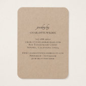 Rustieke Pagan Wiccan Pentacle Sieraden Oorbel Kra Visitekaartje (Achterkant)