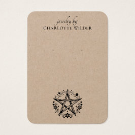 Rustieke Pagan Wiccan Pentacle Sieraden Oorbel Kra Visitekaartje