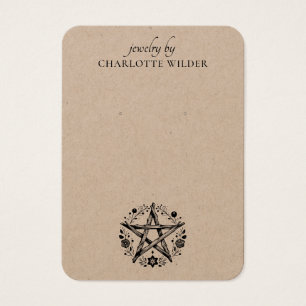 Rustieke Pagan Wiccan Pentacle Sieraden Oorbel Kra Visitekaartje