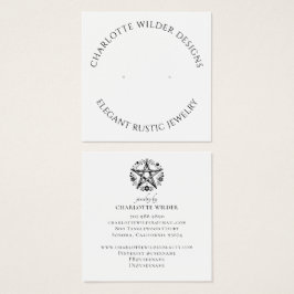 Rustieke Pagan Wiccan Pentacle Sieraden Oorbel Vierkante Visitekaartjes