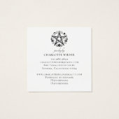 Rustieke Pagan Wiccan Pentacle Sieraden Oorbel Vierkante Visitekaartjes (Achterkant)