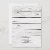 Rustieke Paine Bomen Bruiloft Kaart (Achterkant)