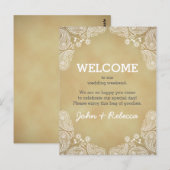Rustieke Paisley Welkom op onze bruiloft Briefkaart (Voorkant / Achterkant)