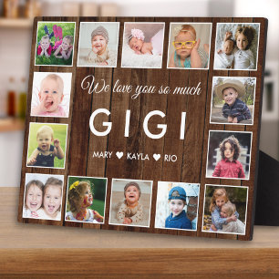 Rustieke pallet hout love you Gigi 14 foto collage Fotoplaat