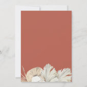 Rustieke Palm Krans bruiloft Kaart (Achterkant)