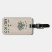 rustieke palmboom bagagelabel (Voorkant horizontaal)