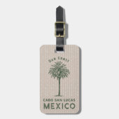 rustieke palmboom bagagelabel (Voorkant verticaal)