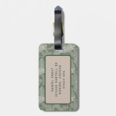 rustieke palmboom bagagelabel (Achterkant verticaal)