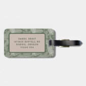 rustieke palmboom bagagelabel (Achterkant horizontaal)