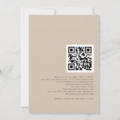 Rustieke Pampagraszen Wij Doen QR Code Huwelijk Kaart (Achterkant)