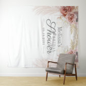 Rustieke Pampas Gras Taupe Bruidsdouche Wandkleed (In Situ (horizontaal))