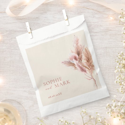 Rustieke Pampas Grass bruiloft Dank u Bedankzakje (Geknipt)