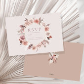 Rustieke Pampas Grass Krans Wedding RSVP