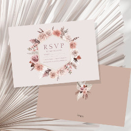 Rustieke Pampas Grass Krans Wedding RSVP
