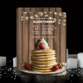 Rustieke Pannenkoeken Baby & Brunch Baby shower Kaart