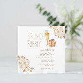 Rustieke pannenkoekenbrunch en bubbelig Vrijgezell Kaart (Staand voorkant)