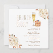 Rustieke pannenkoekenbrunch en bubbelig Vrijgezell Kaart (Voorkant)