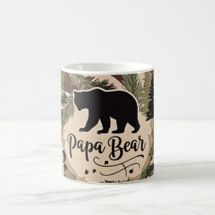 Rustieke Papa Beer Silhouette Buiten stijl Koffiemok