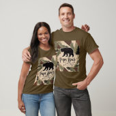 Rustieke Papa Beer Silhouette Buiten  stijl T-shirt (Unisex)