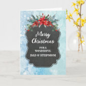 Rustieke papa en stiefmoeder vrolijke kerst kaart (Gele Bloem)