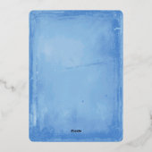 Rustieke Papel Picado Blauw Zilver Quinceañera Folie Uitnodiging (Achterkant)