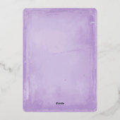 Rustieke Papel Picado Paarse gouden Quinceañera Folie Uitnodiging (Achterkant)