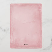 Rustieke Papel Picado Roze Rose Goud Quinceañera Folie Uitnodiging (Achterkant)