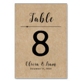 rustieke papieren bruiloft kaart (Voorkant)