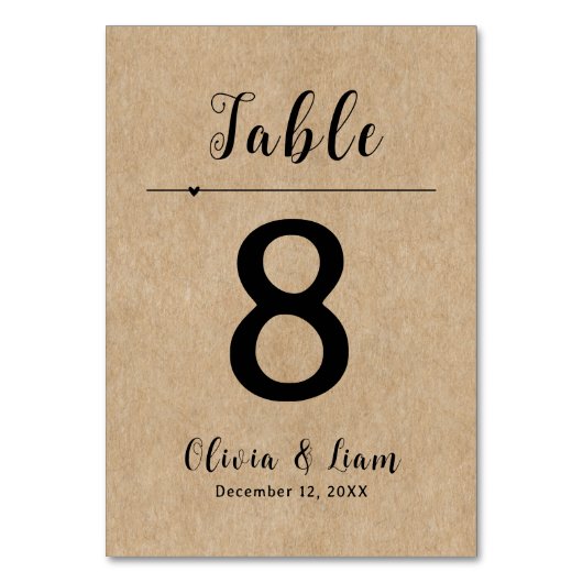 rustieke papieren bruiloft kaart (Voorkant)