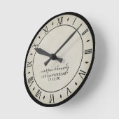 Rustieke papieren klok voor 1e huwelijksverjaardag (Hoek)