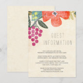 Rustieke Paradise Wedding Insert Kaart (Voorkant / Achterkant)