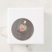 Rustieke Paraplu | Rozen Bruilofts Bruidsshower Fa Bedankjes Labels (In situ)