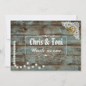 Rustieke Parels & Kant bruiloft Uitnodigen Kaart (Achterkant)