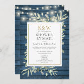 Rustieke paren douche per post lange afstand kaart (Voorkant / Achterkant)