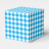 Rustieke Party Blue Plaid Gingham Country Wedding Bedankdoosjes (Voorkant Zijde)