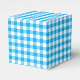 Rustieke Party Blue Plaid Gingham Country Wedding Bedankdoosjes