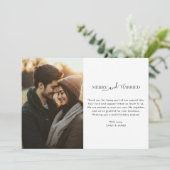 Rustieke Pas getrouwd Vrolijk & Getrouwd Kerstfoto Feestdagenkaart (Staand voorkant)