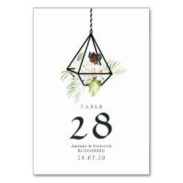 Rustieke Pastel Bloem Terrarium Tuin Bruiloft Kaart