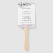 Rustieke Pastel Botanics Bruiloft Hand Fan Handwaaier (Achterkant)